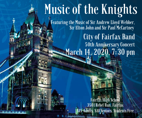 CFB March 2020 Music of the Knights Poster
