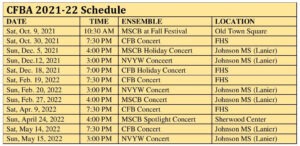 2021-22 Schedule